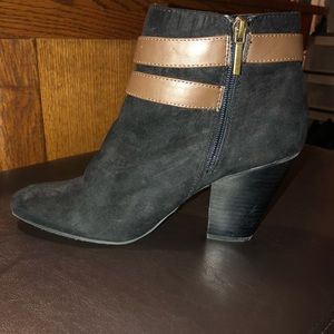 Gently worn black booties